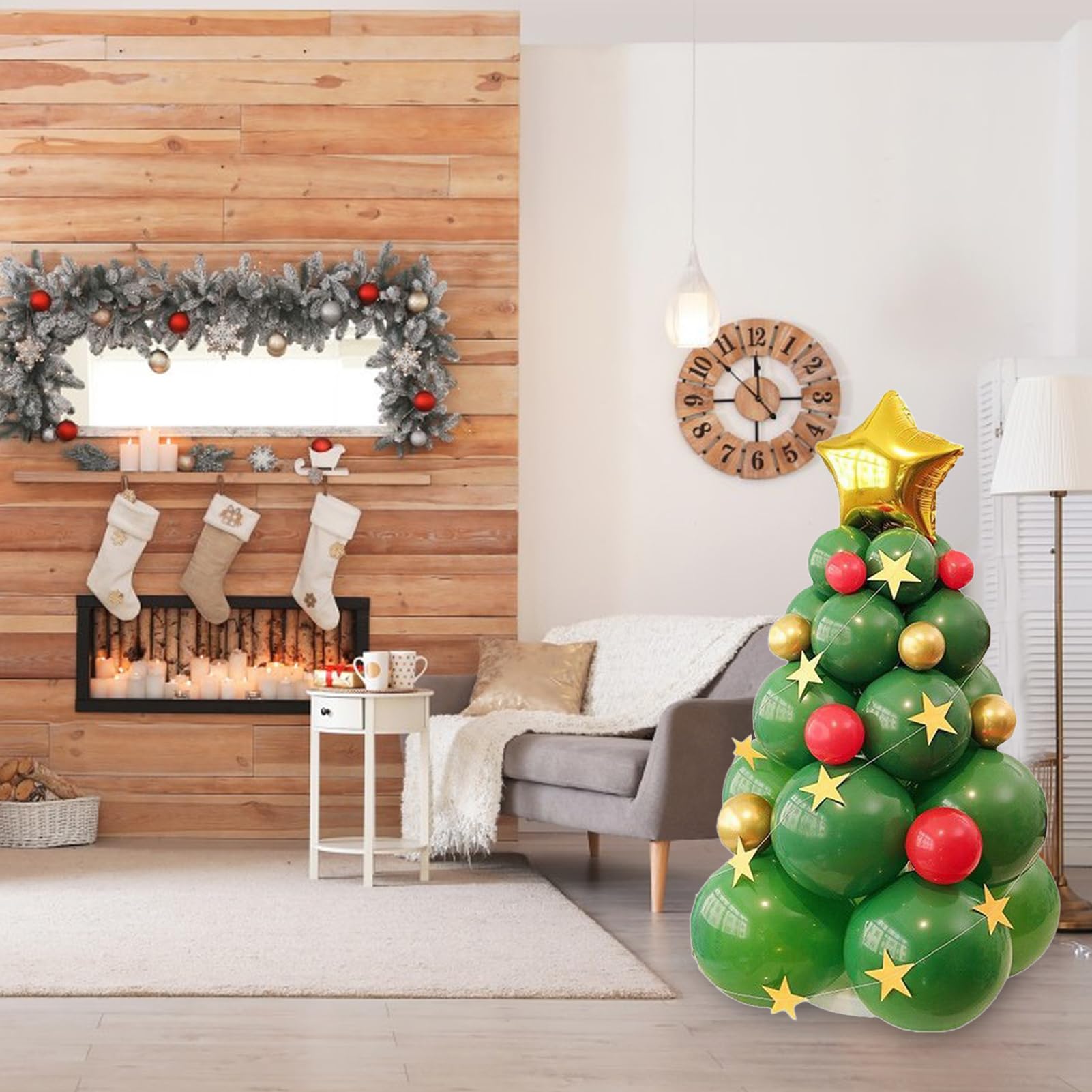 クリスマス バルーン グリーン 風船ツリー - 空気注入式バルーン クリスマス ツリー